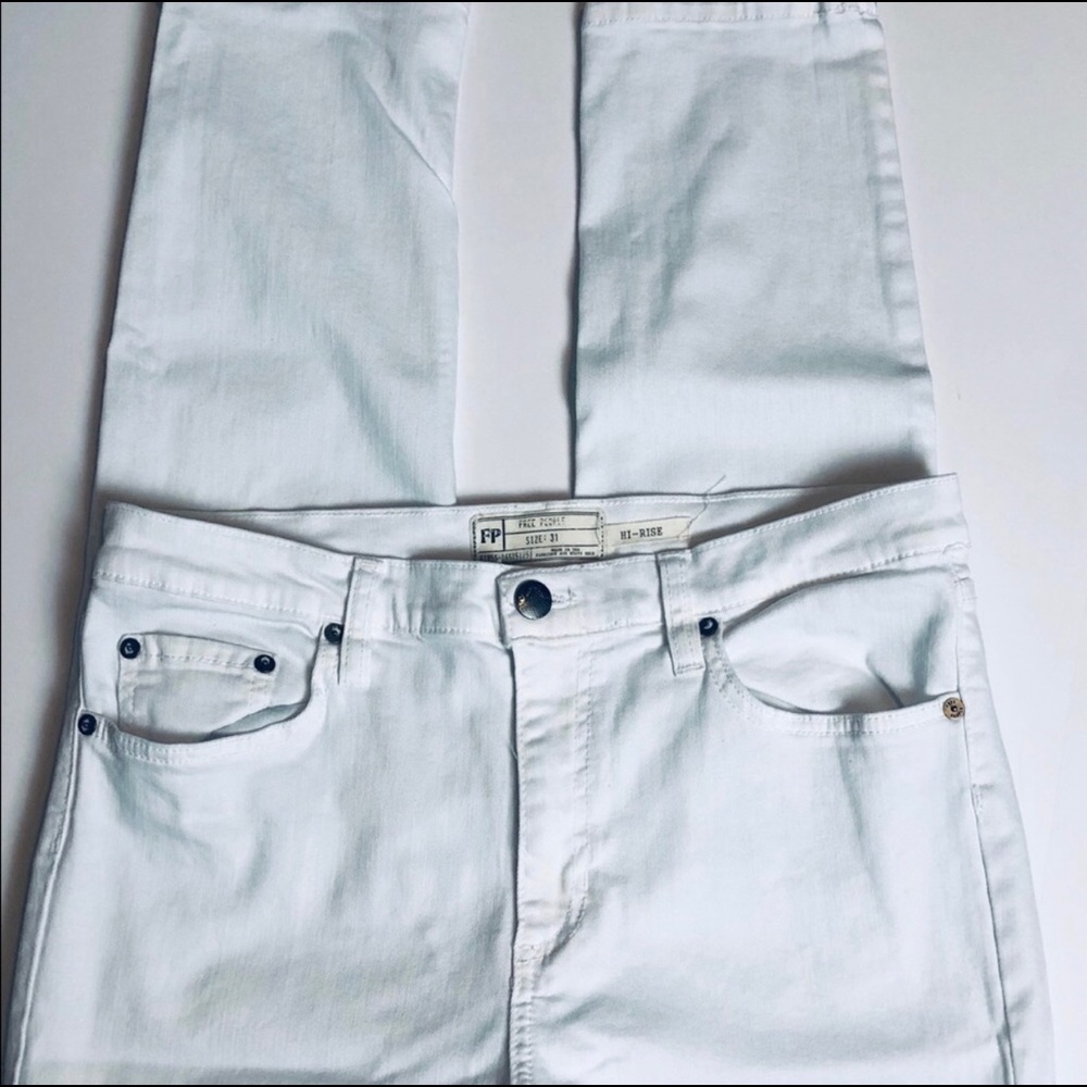 Free people ankle white jean 31